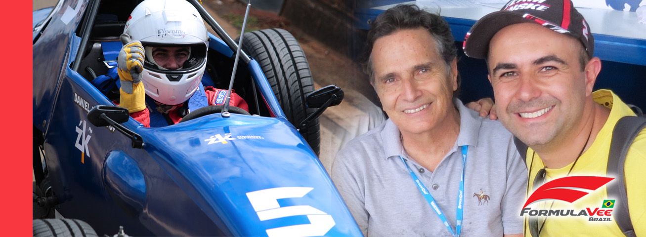 Nelson Piquet recebe homenagem na Fórmula Vee com carro estilizado